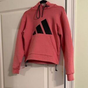 Adidas Coral Hoodie with Black Emblem